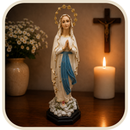 Imagem Nossa Senhora de Lourdes com Olhos de Vidro 65cm em Resina®