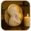 Adorno de Mesa Nossa Senhora e Menino Jesus- Proteção no Lar®