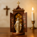 Oratório Espirito Celeste - Marrom Tratado  - Imagens de até 20cm®