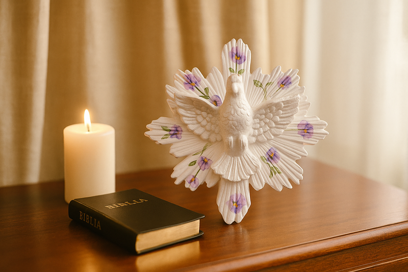 Imagem Divino Espirito Santo 18cm - Decoração com Fé®