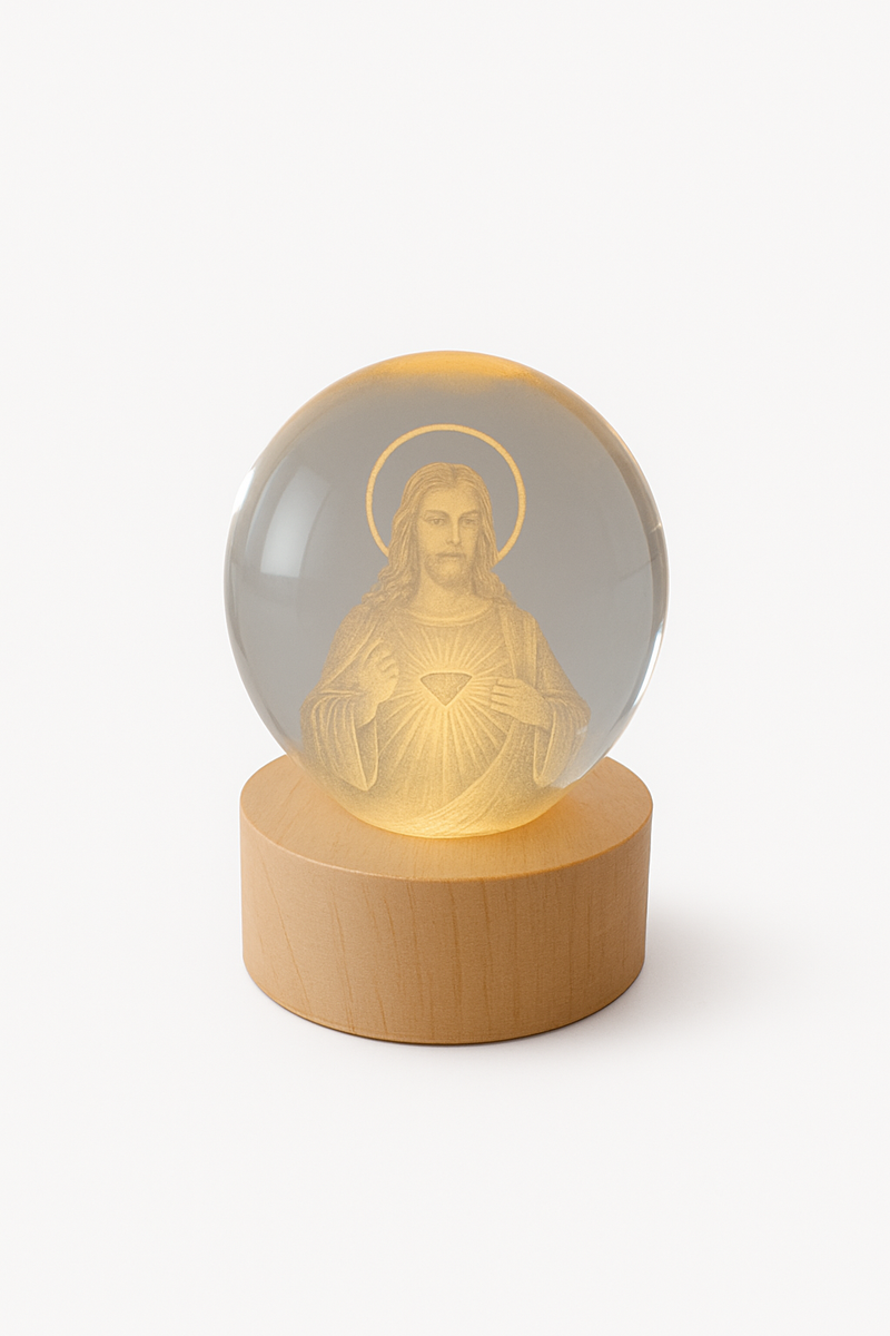Luminária Sagrado Coração de Jesus - Fé que Ilumina®