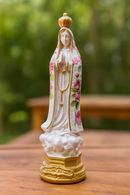 Imagem Nossa Senhora de Fátima Floral Rosa 19cm - Decoração com Fé®