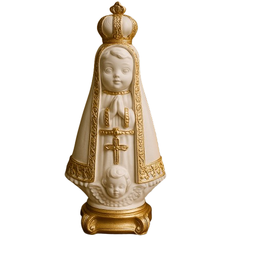 Imagem Nossa Senhora Aparecida Infantil 18cm - Decoração com Fé®