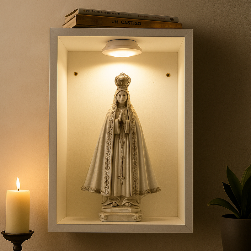 Kit 3 Nichos com Iluminação (Imagens até 25cm)® – Lar com Fé