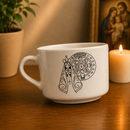 Xícara Nossa Senhora Aparecida e Medalha de São Bento em Porcelana®