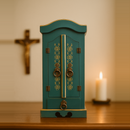 Oratório Jardim da Luz - Azul Barroco  - Imagens de até 30 cm®