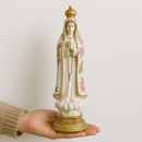 Imagem Nossa Senhora de Fátima Floral Rosa 19cm - Decoração com Fé®