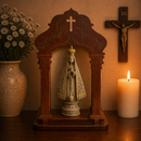 Kit Capela + Imagem Nossa Senhora Aparecida Marmorizado 15cm®