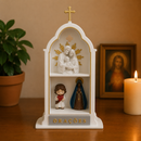 Mini Oratório Sagrada Família, Jesus e Nossa Senhora Aparecida 25cm®