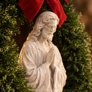 Jesus em Oração com Laço Vermelho 33cm - Santo Floral®