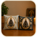 Kit 2 Capas de Almofada Nossa Senhora Aparecida em Algodão 45x45cm®