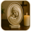 Adorno de Mesa Maternidade Sagrada - Proteção no Lar®