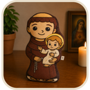 Almofada Infantil Santo Antônio em Algodão 30cm®