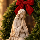 Nossa Senhora em Oração com Laço Vermelho 33cm - Santo Floral®
