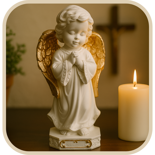 Imagem Anjo da Guarda em Oração 20cm - Decoração com Fé®