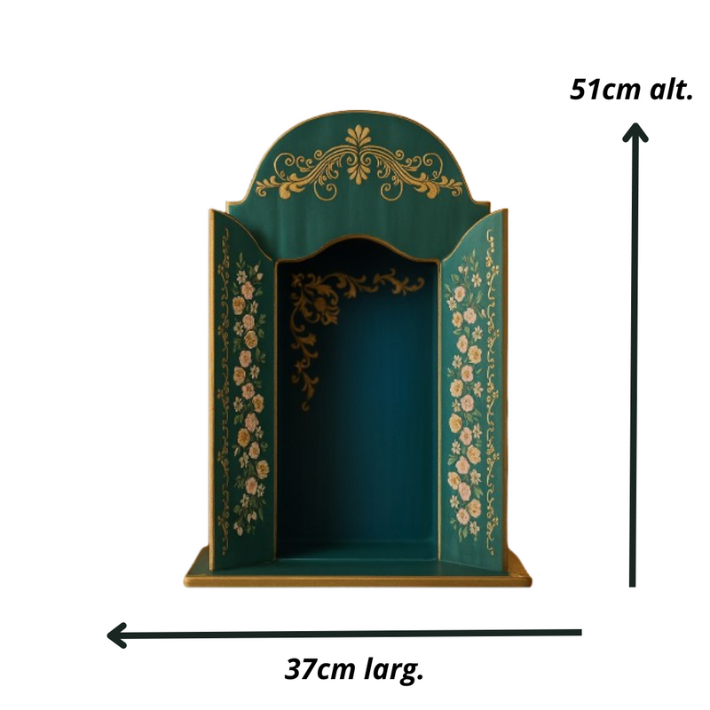 Oratório Multiuso com Divisor - Azul Barroco  - Imagem de até 34 cm®
