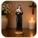 Imagem Santa Rita de Cássia Barroca com Auréola 20cm em Resina®