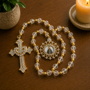 Terço de Noiva Nossa Senhora Aparecida em Cristal 66cm®