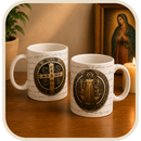 Caneca São Bento com Oração da Medalha em Porcelana®
