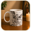 Caneca São Miguel Arcanjo com Oração em Porcelana 325ml®