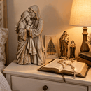 Imagem Sagrada Família Marmorizado 30cm - Decoração com Fé®