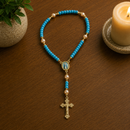 Terço Nossa Senhora das Graças em Cristal Azul®