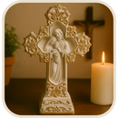 Crucifixo de Mesa Sagrada Família 33cm®