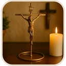 Crucifixo De Mesa Dourado Fino 12cm®