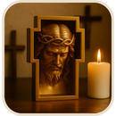 Adorno de Mesa Rosto de Cristo Dourado - Proteção no Lar®