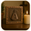 Adorno de Mesa Nossa Senhora Aparecida Ouro Envelhecido - Proteção no Lar®