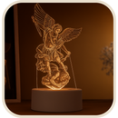 Luminária Abajur São Miguel Arcanjo - Fé que Ilumina®