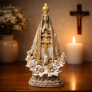 Imagem Nossa Senhora Aparecida Marmorizada 21cm - Decoração com Fé®