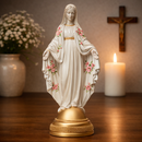 Imagem Nossa Senhora das Graças Floral Rosa 35cm - Decoração com Fé®