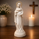 Imagem Nossa Senhora Gravida com Auréola em Resina 20cm - Decoração com Fé®
