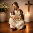 Imagem São José Sentado 20cm - Decoração com Fé®