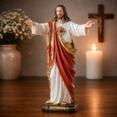 Imagem Sagrado Coração de Jesus de Braços Abertos em Resina 40cm - Decoração com Fé®