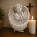 Porta Água Benta Assas Anjo da Guarda em Resina®