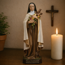 Imagem Santa Terezinha 20cm Resina - Decoração com Fé®