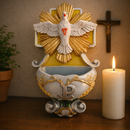 Porta Água Benta Divino Espírito Santo Barroco em Resina®