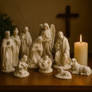 Presépio Natalino Branco Refinado 15cm®