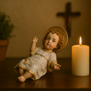 Imagem Menino Jesus Coroado 15cm - Decoração com Fé®
