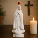 Imagem Nossa Senhora De Fátima 25cm de Mármore C/ Coroa - Decoração com Fé®