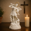 Imagem São Miguel Arcanjo 20cm em Resina C/ Auréola - Decoração com Fé®