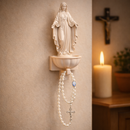 Porta Água Benta Nossa Senhora das Graças + Terço Perolado®