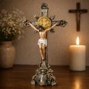 Crucifixo de Mesa Jesus Recaido em Resina 30cm®