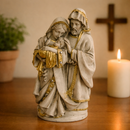 Imagem Sagrada Família 13cm Marmorizado - Decoração com Fé®