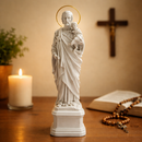 Imagem São José 18cm Pó de Mármore C/ Auréola - Decoração com Fé®