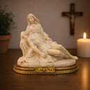 Imagem Nossa Senhora da Pietá 10cm Resina e Dourado - Decoração com Fé®