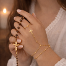 Pulseira Anel Fina com Crucifixo®