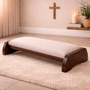 Ajoelhador Madeira Maciça em Suede Bege®